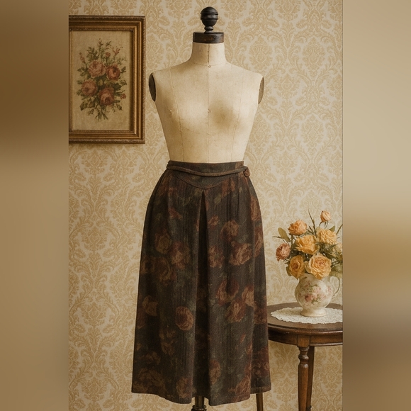 VINTAGE SPORTALM WOOL BLEND MADE IN AUSTRIA 🇦🇹 SKIRT - Picture 1 of 16